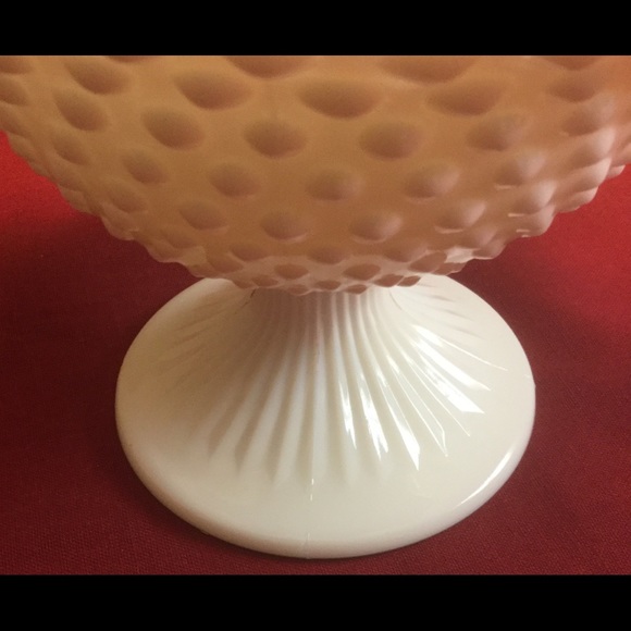 Fenton Hobnail Pedestal Bowl Marked - Picture 4 of 5